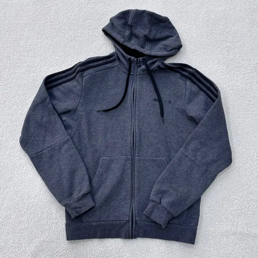 [BUNJANG] Adidas Three-Stripe Hooded Zip-Up Jacket / M 아디다스 삼선 후드 집업 0306E