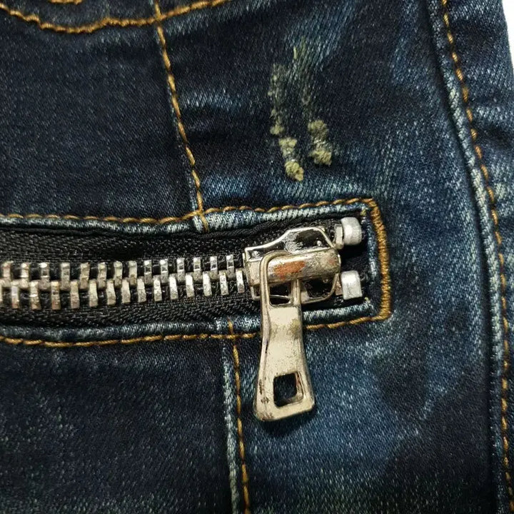 [BUNJANG] Biker Washed Cargo Skinny Pants / 바이커 데님  워싱 카고 스키니 팬츠 30_M2269