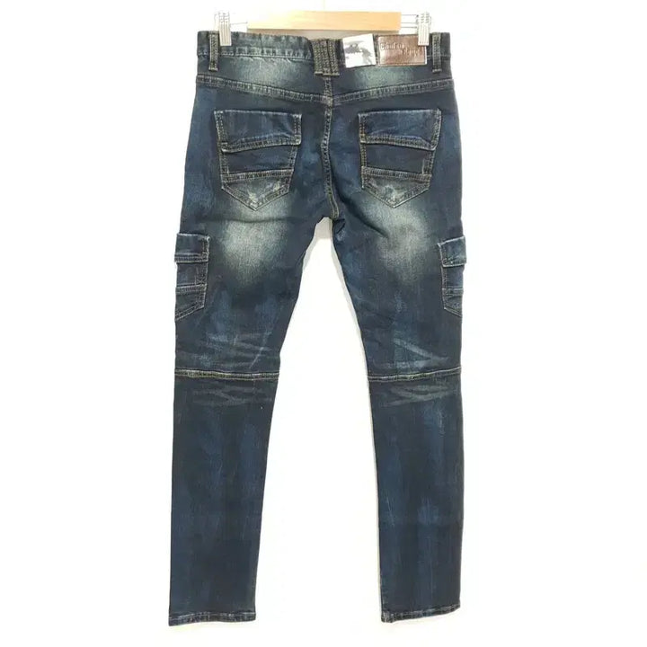 [BUNJANG] Biker Washed Cargo Skinny Pants / 바이커 데님  워싱 카고 스키니 팬츠 30_M2269