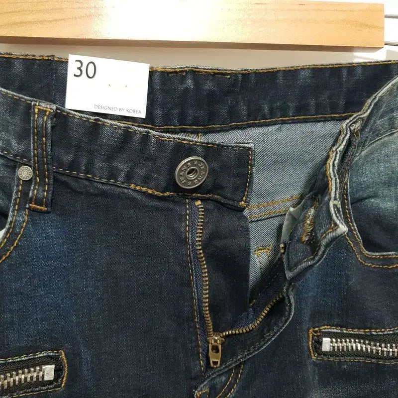 [BUNJANG] Biker Washed Cargo Skinny Pants / 바이커 데님  워싱 카고 스키니 팬츠 30_M2269