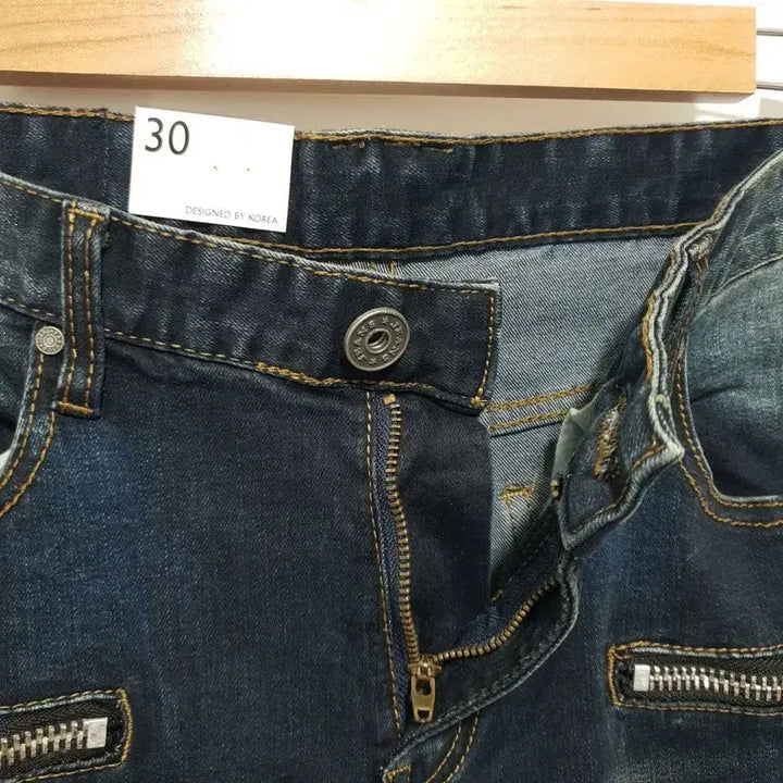 [BUNJANG] Biker Washed Cargo Skinny Pants / 바이커 데님  워싱 카고 스키니 팬츠 30_M2269