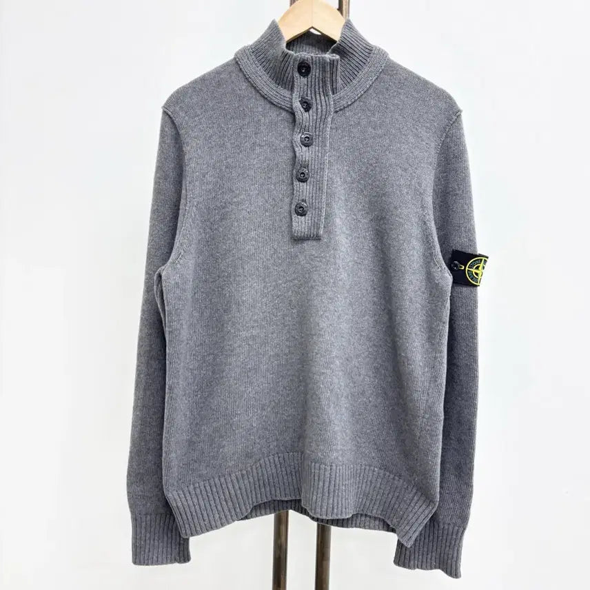[BUNJANG] Stone Island Half-Zip Knit Sweater / [L]스톤아일랜드 반집업 니트