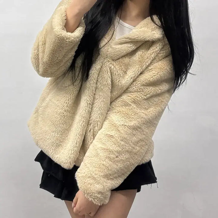 [BUNJANG] Zara Sherpa Fleece Hooded Jacket (S) / Zara 자라 쉐르파 뽀글이 자켓 후리스 후드집업(S)