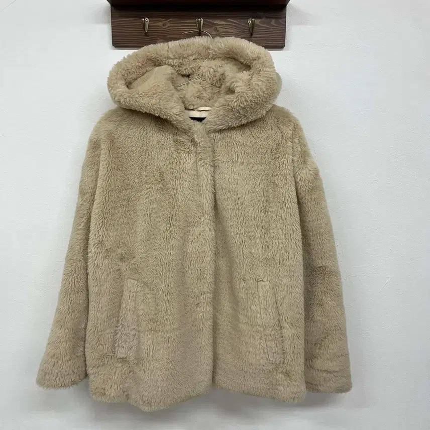 [BUNJANG] Zara Sherpa Fleece Hooded Jacket (S) / Zara 자라 쉐르파 뽀글이 자켓 후리스 후드집업(S)