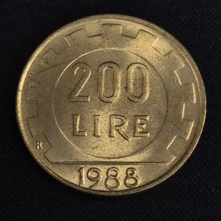 [BUNJANG] Italian 200 Lire Coin (1988) / [EP. 834]  1988년 이탈리아 200 리라 동전