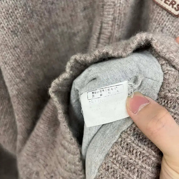 [BUNJANG] Vintage Old School Heavy Knit Zip-Up Jacket / Vintage 올드스쿨 헤비 니트 집업 자켓