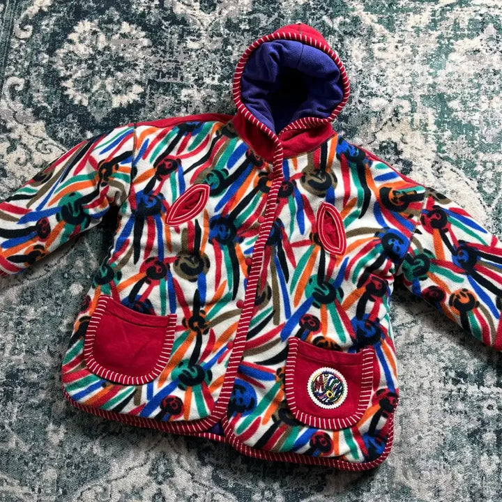 [BUNJANG] Missoni Multicolor Fleece Hoodie Jacket (M) / Missoni 미쏘니 멀티컬러 후리스 후드 자켓(M)