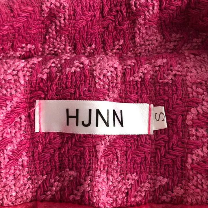 [SOLD OUT] HJNN 핑크 트위드 크롭 자켓