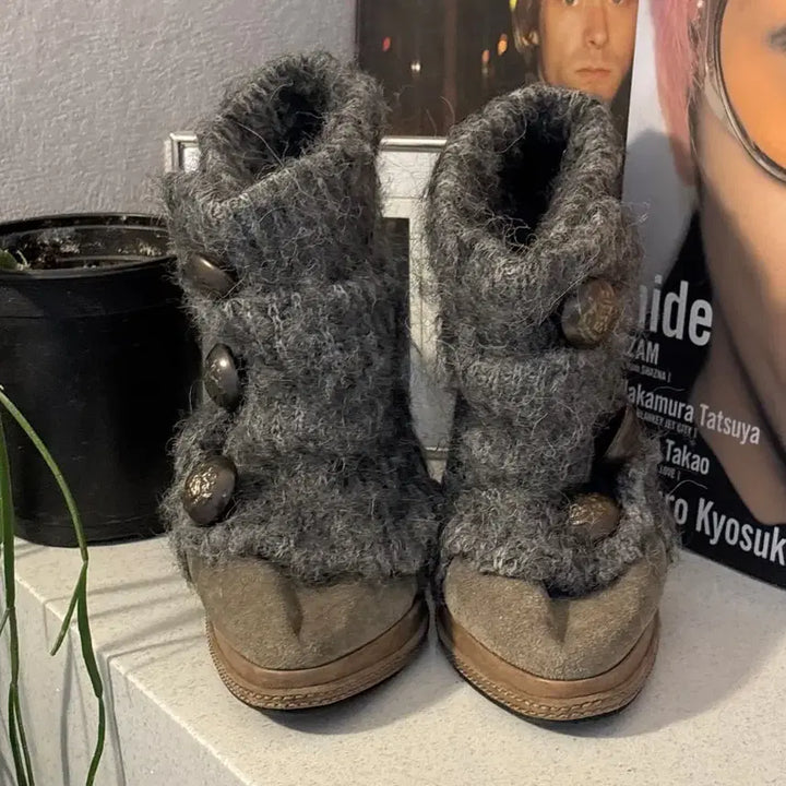 [BUNJANG] Jpn Napoleon Knit High Heels / Jpn 나폴레옹 니트 하이힐