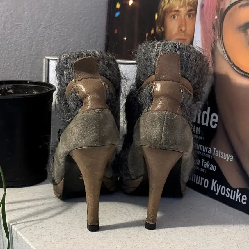 [BUNJANG] Jpn Napoleon Knit High Heels / Jpn 나폴레옹 니트 하이힐