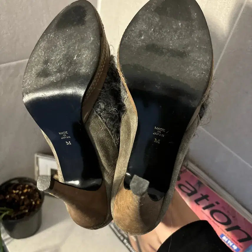 [BUNJANG] Jpn Napoleon Knit High Heels / Jpn 나폴레옹 니트 하이힐