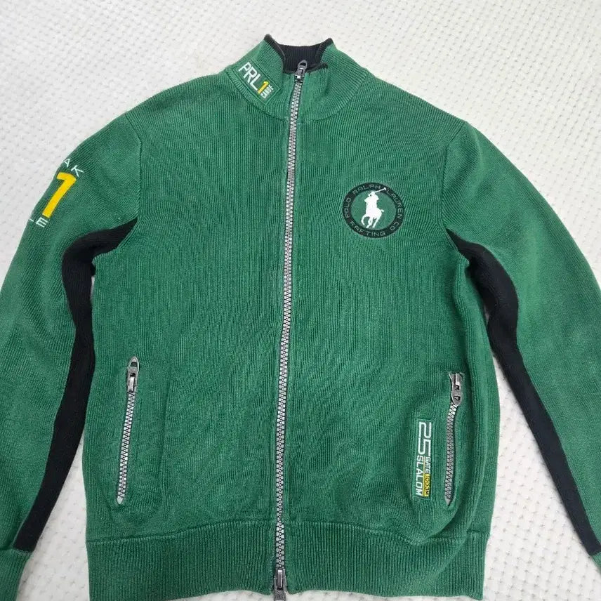 [BUNJANG] Polo Ralph Lauren Racing Knit Zip-Up / 폴로 랄프로렌 레이싱 니트집업