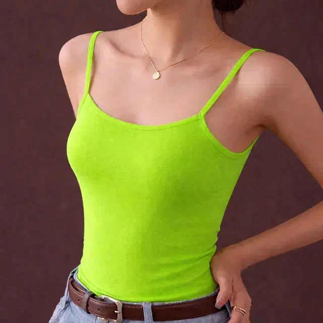 [BUNJANG] Sse Shop ST28 Modal Tank Top Lime Green / 쎄샵 ST28 모달 끈나시 라임그린 FREE-1개