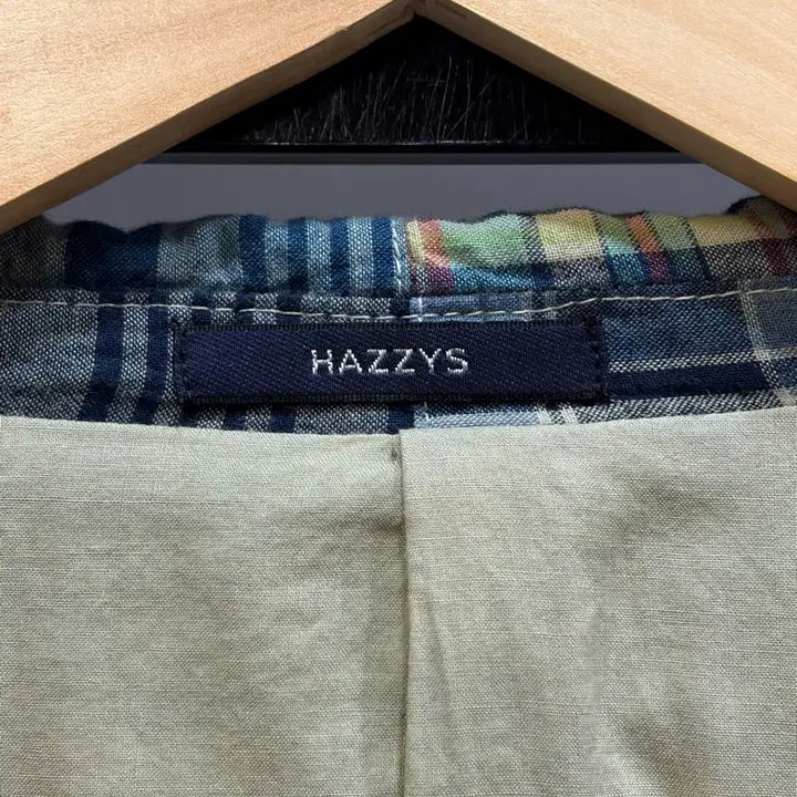 [BUNJANG] Hazzys Madras Check Patchwork Sport Coat / (100) 헤지스 마드라스 체크 패치워크 스포츠코트 4.9