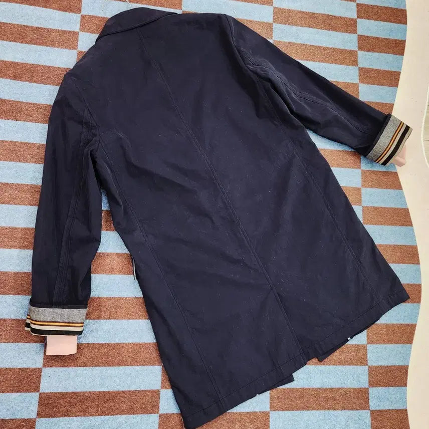 [BUNJANG] Hazzys Navy Long Trench Jacket / 헤지스 롱자켓 트렌치
