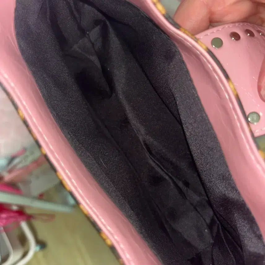 [BUNJANG] SHEIN Leopard Pink Chain Shoulder Bag / 쉬인 레오파드 핑크 체인 백