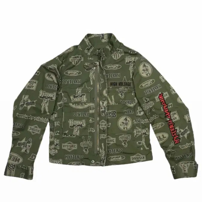 [BUNJANG] Hysteric Glamour Iconic Pattern Multi-Pocket Embroidered Logo Jacket / 히스테릭 글래머 아이코닉 패턴 멀티 포켓 자수 로고 자켓