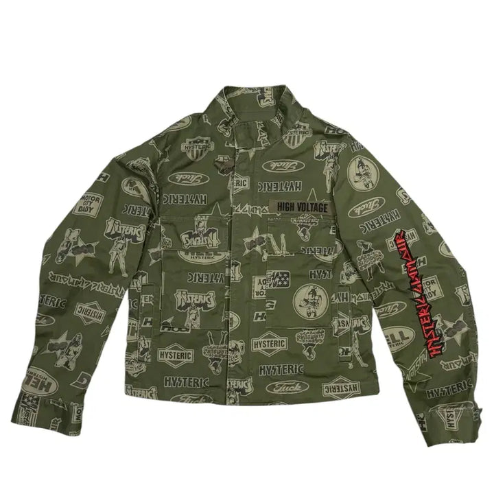 [BUNJANG] Hysteric Glamour Iconic Pattern Multi-Pocket Embroidered Logo Jacket / 히스테릭 글래머 아이코닉 패턴 멀티 포켓 자수 로고 자켓