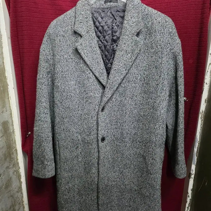 [BUNJANG] Komodo Herringbone Wool Coat Jacket Gray / [109]코모도 헤링본 울 코트 자켓 회색.  /8