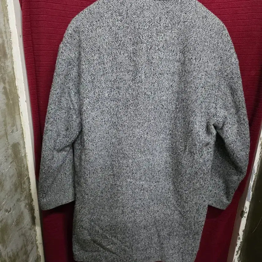 [BUNJANG] Komodo Herringbone Wool Coat Jacket Gray / [109]코모도 헤링본 울 코트 자켓 회색.  /8