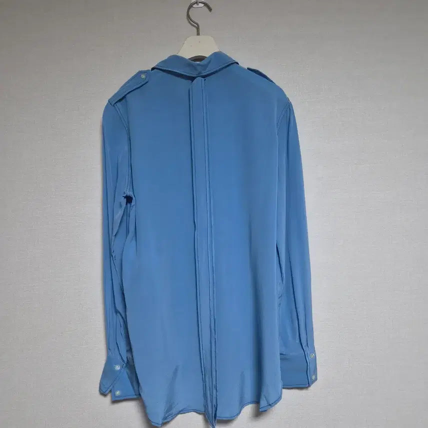 [BUNJANG] Sandro Blue Silk Shirt / 산드로 블루 실크 셔츠