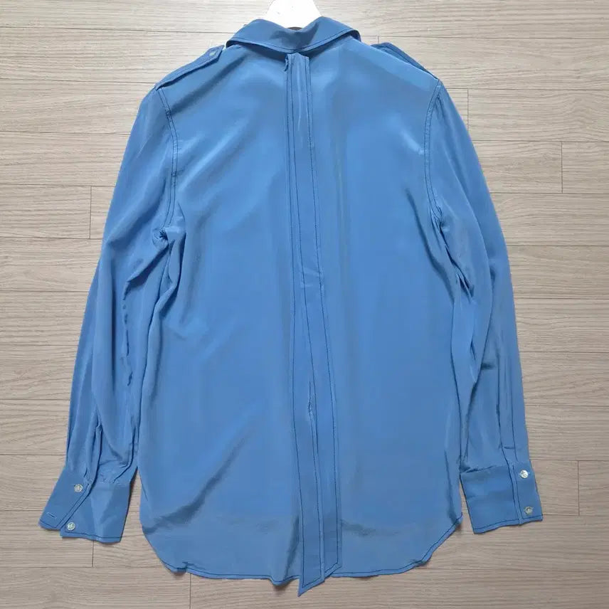 [BUNJANG] Sandro Blue Silk Shirt / 산드로 블루 실크 셔츠