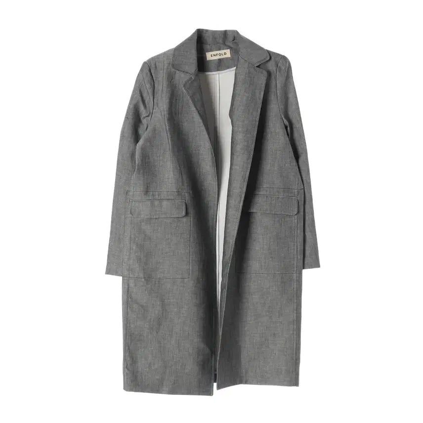 [BUNJANG] ENFOLD Classic Denim Long Coat / 엔폴드 클래식 데님 롱 코트