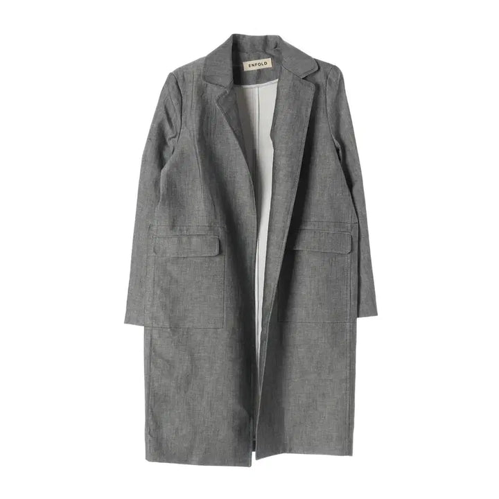[BUNJANG] ENFOLD Classic Denim Long Coat / 엔폴드 클래식 데님 롱 코트