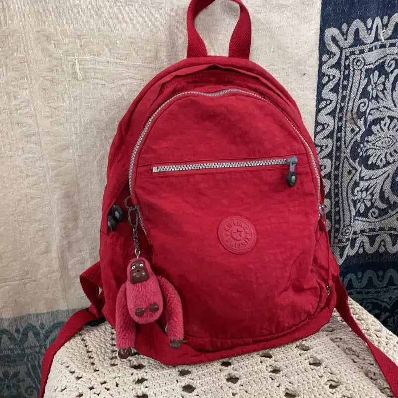 [BUNJANG] Kipling Y2K Red Mini Backpack / [F] 키플링 Y2K 레드 미니 백팩 가방