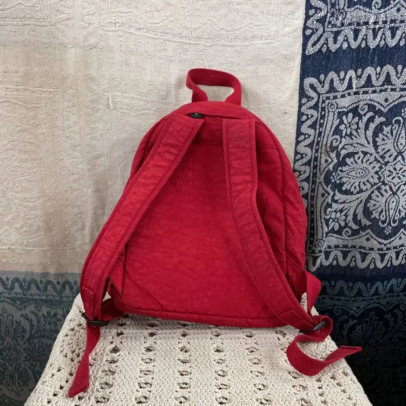 [BUNJANG] Kipling Y2K Red Mini Backpack / [F] 키플링 Y2K 레드 미니 백팩 가방