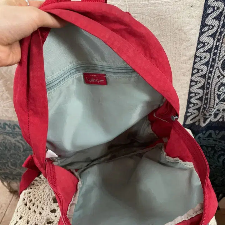 [BUNJANG] Kipling Y2K Red Mini Backpack / [F] 키플링 Y2K 레드 미니 백팩 가방