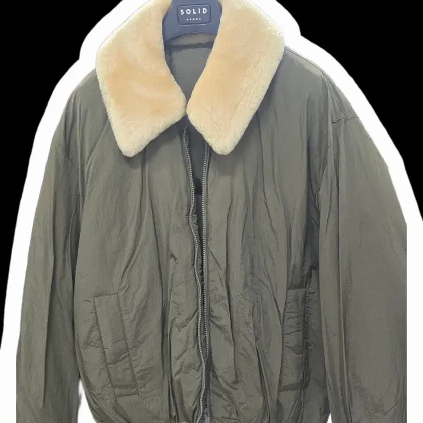 [BUNJANG] Solid Homme Down Bomber Jacket Set Khaki / 솔리드옴므 다운보머 재킷 세트 카키 46(95) 48(100)