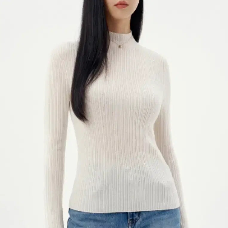[BUNJANG] Mebbe Prenna Long Sleeve Knit Cream / 메비 프레나 롱슬리브니트 크림