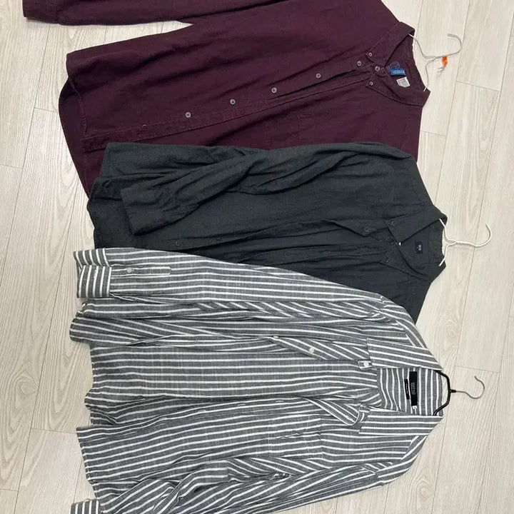 [BUNJANG] H&amp;M/Uniqlo Striped Shirts Bundle Set / H&amp;M 유니클로 3232tag스트라이프 셔츠 남방 3세트