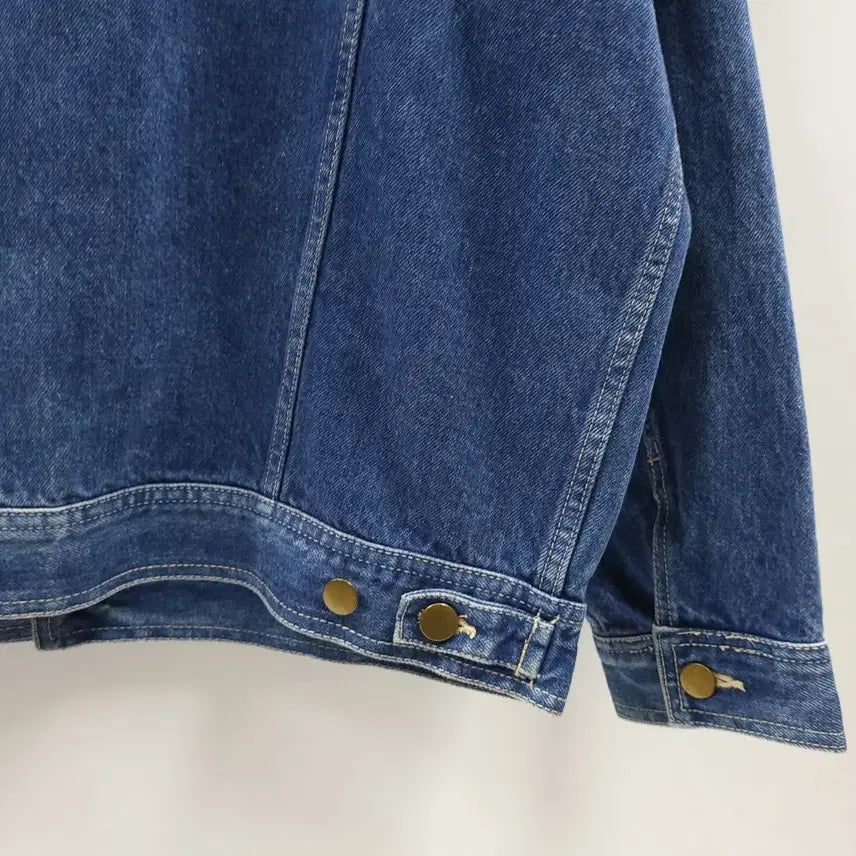 [BUNJANG] Japan One Piece Denim Work Jacket with Character Brooches / JAPAN 재팬 원피스 캐릭터뱃지 빈티지청자켓 워크자켓 데님자켓 C968