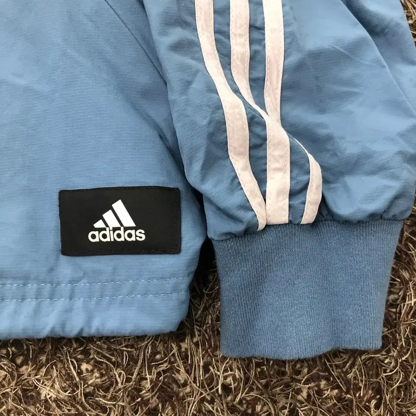 [SOLD OUT] L 아디다스 삼선 후드 우븐 바람막이 블루