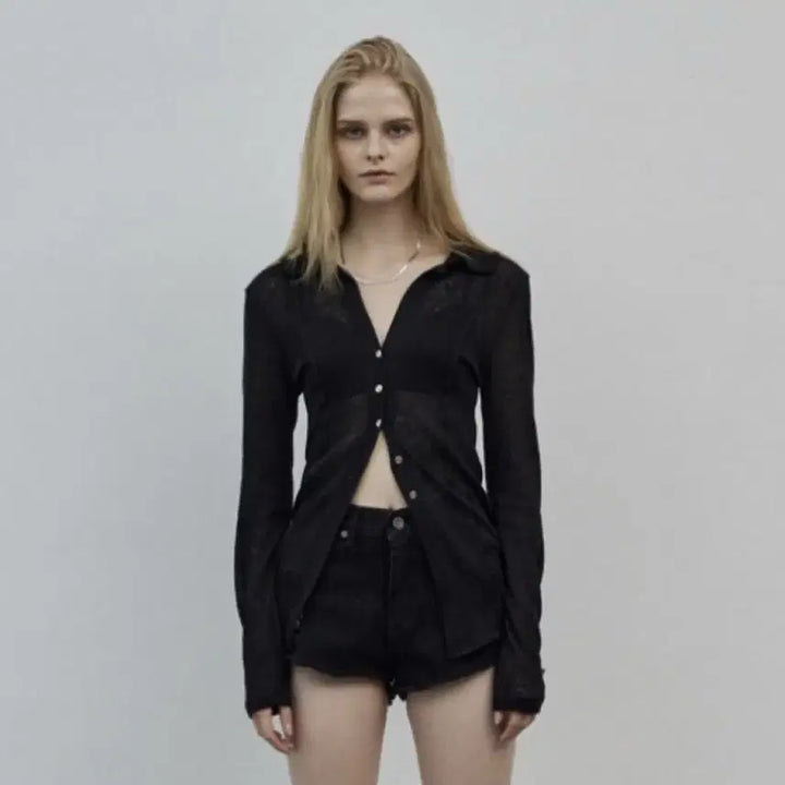 [BUNJANG] Bohemian Seoul Open Collar Shirt Black / 보헤미안서울 보헴서 오픈 카라 셔츠 블랙