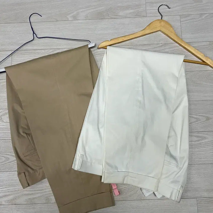 [BUNJANG] Beige/White Cotton Pants Set / 베이지/화이트 면바지 세트