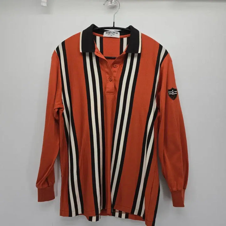 [BUNJANG] MUNSINGWEAR Grand Slam Striped Polo Knit / MUNSINGWEAR 스트라이프 니트