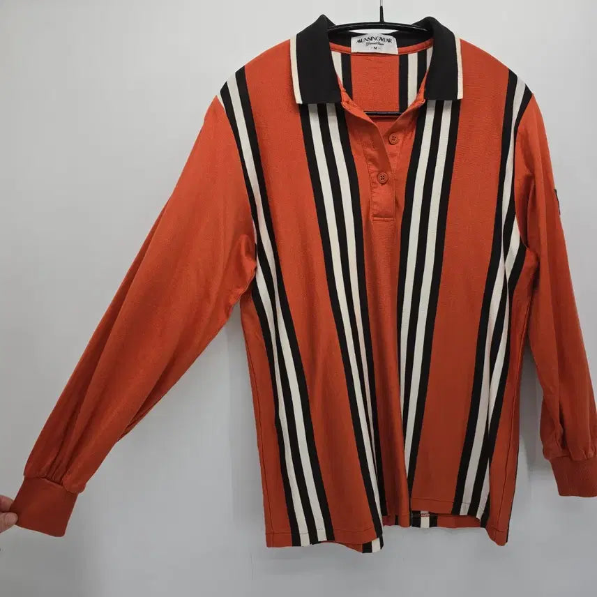 [BUNJANG] MUNSINGWEAR Grand Slam Striped Polo Knit / MUNSINGWEAR 스트라이프 니트