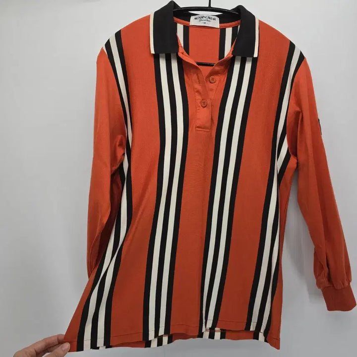 [BUNJANG] MUNSINGWEAR Grand Slam Striped Polo Knit / MUNSINGWEAR 스트라이프 니트