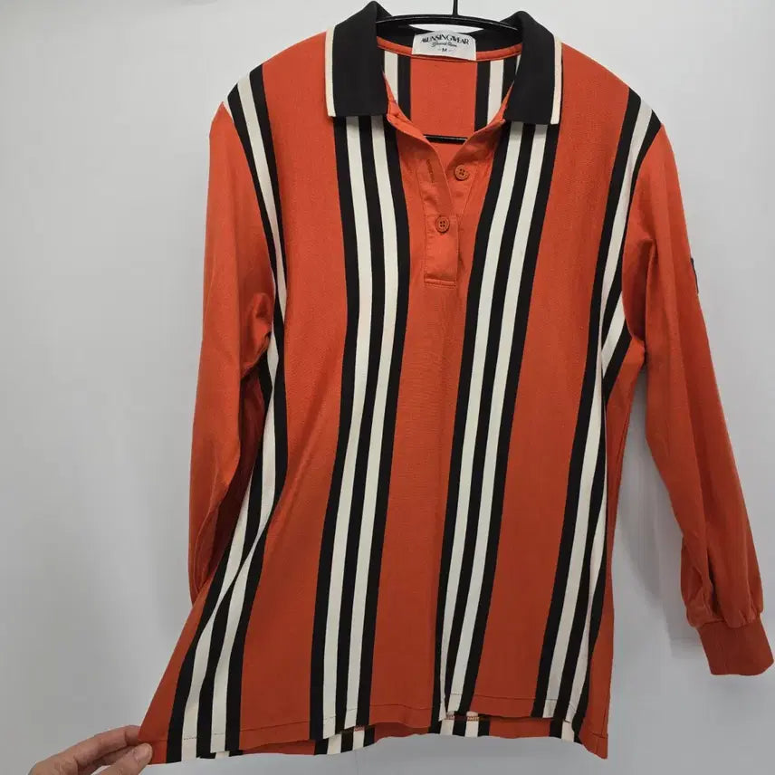 [BUNJANG] MUNSINGWEAR Grand Slam Striped Polo Knit / MUNSINGWEAR 스트라이프 니트