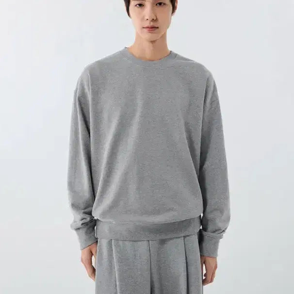[BUNJANG] Musinsa Standard Oversized Sweatshirt [Medium Gray] L / 무탠다드 오버사이즈 스웨트셔츠 [미디엄 그레이] L