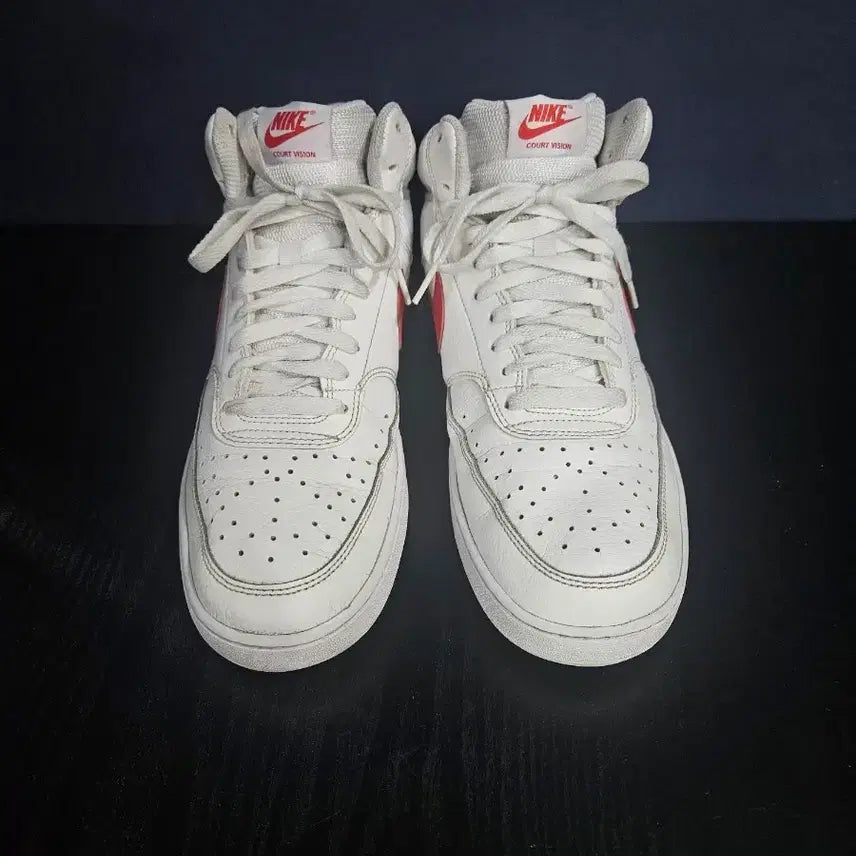 [BUNJANG] Nike Court Vision Mid White High-Top Sneakers / 나이키 코트비전 미드 화이트 남성 280~285 하이탑