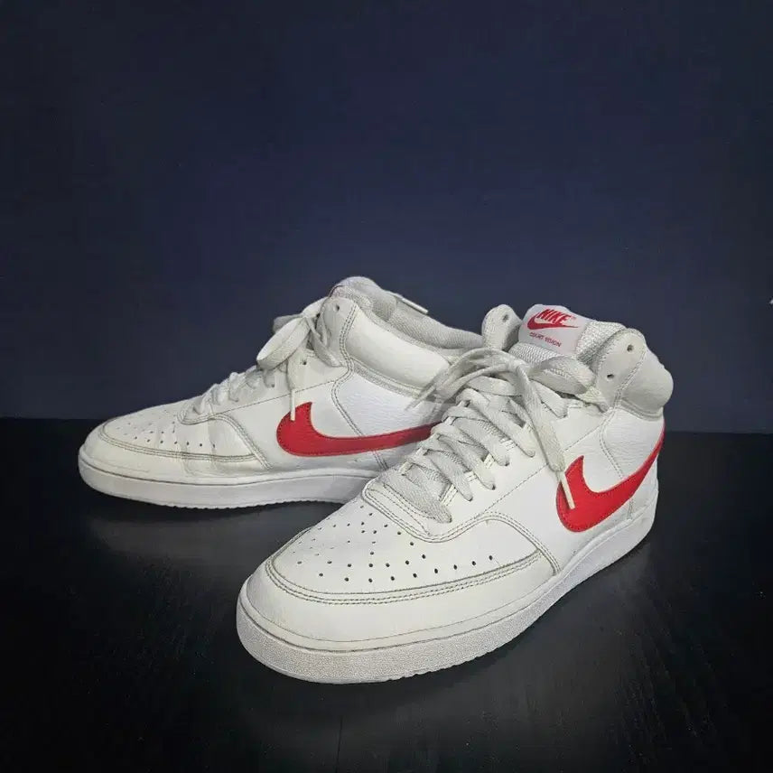 [BUNJANG] Nike Court Vision Mid White High-Top Sneakers / 나이키 코트비전 미드 화이트 남성 280~285 하이탑
