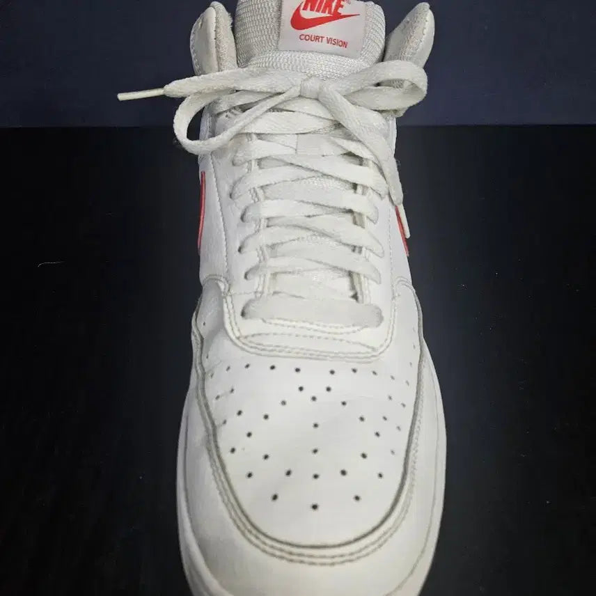 [BUNJANG] Nike Court Vision Mid White High-Top Sneakers / 나이키 코트비전 미드 화이트 남성 280~285 하이탑
