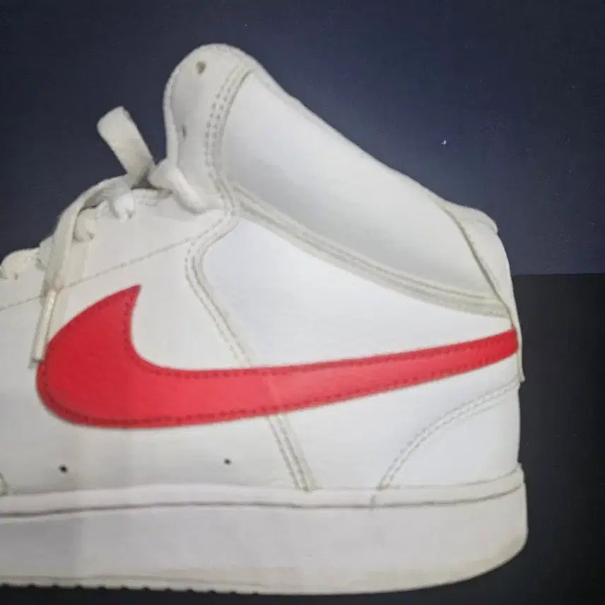 [BUNJANG] Nike Court Vision Mid White High-Top Sneakers / 나이키 코트비전 미드 화이트 남성 280~285 하이탑