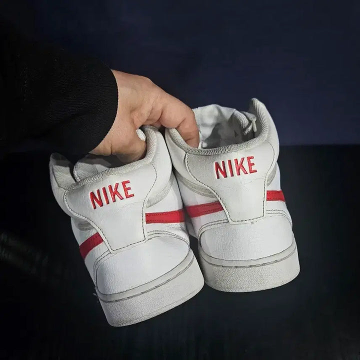 [BUNJANG] Nike Court Vision Mid White High-Top Sneakers / 나이키 코트비전 미드 화이트 남성 280~285 하이탑