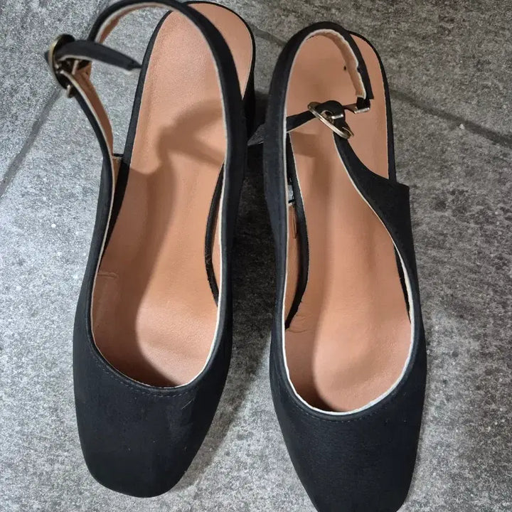 [BUNJANG] Black Platform Slingback Women&