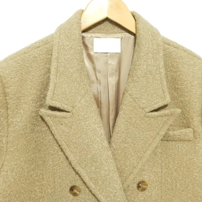 [BUNJANG] Gongu Woman Double Button Boucle Long Coat / 공구우먼 더블 버튼 부클 롱 코트 1_W0543